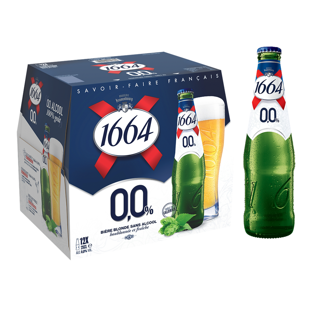 1664 Non-Alcoholic Blonde Beer 0.0% 12 x 25 cl