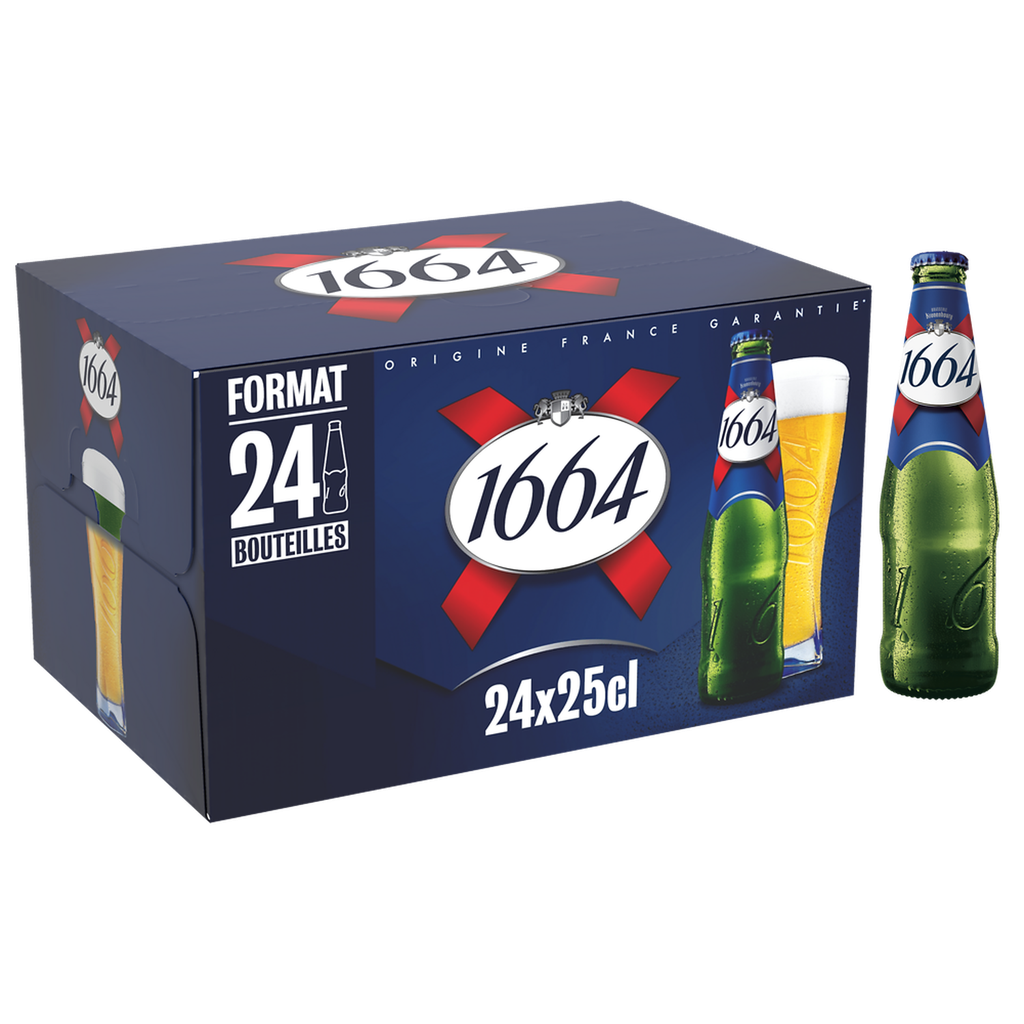 1664 Bière Blonde 5.5% Pack Bouteilles 24X25Cl