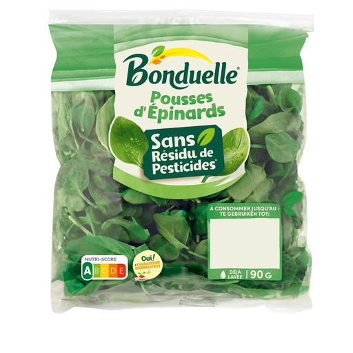 [3083681101515] BONDUELLE Rebentos de espinafres sem resíduos de pesticidas 90 g