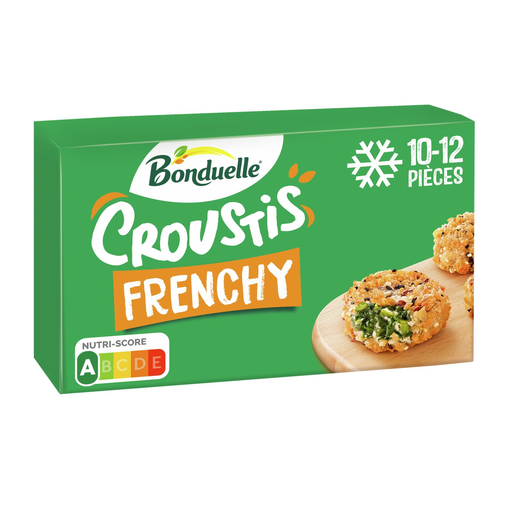 [3083681166811] BONDUELLE Mini Croustis Frenchy Epinard Courgette Chèvre 240 g