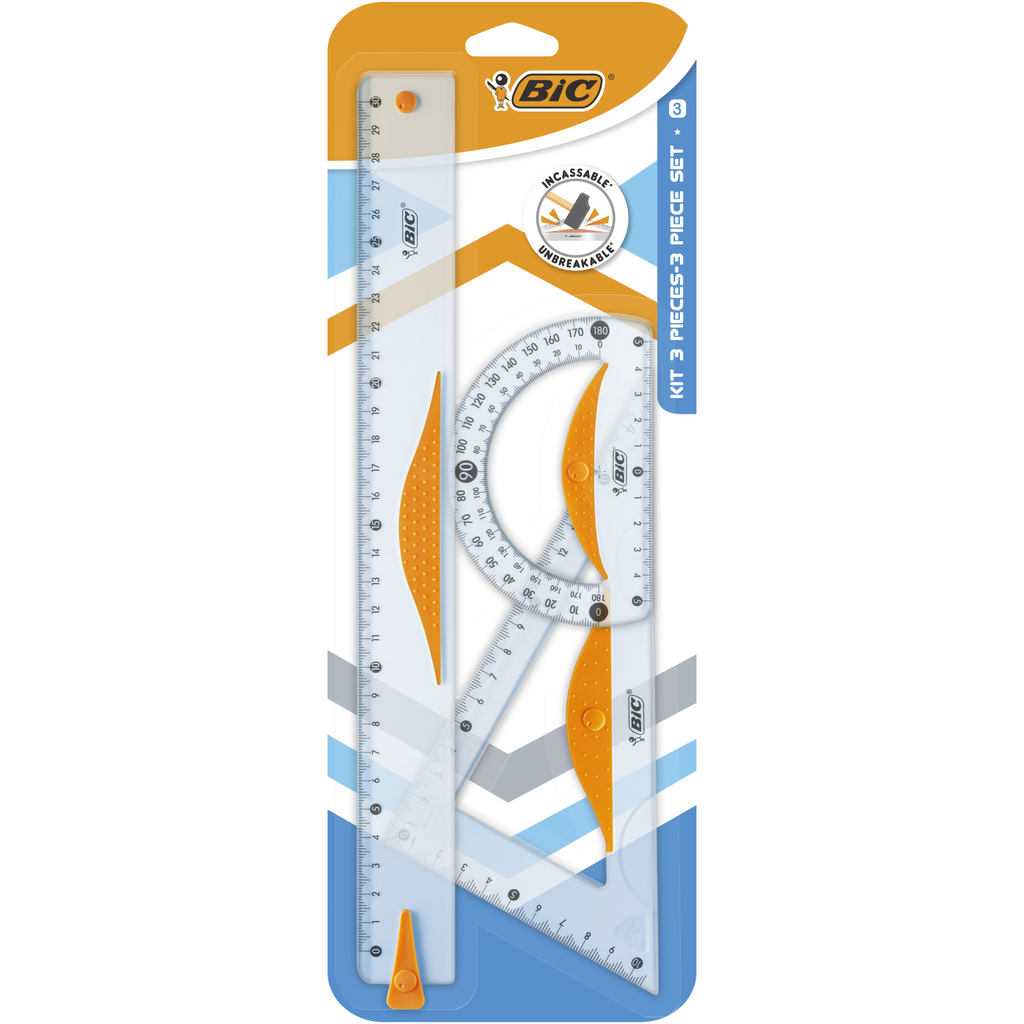 BIC Kit de Geometría escolar 3 piezas