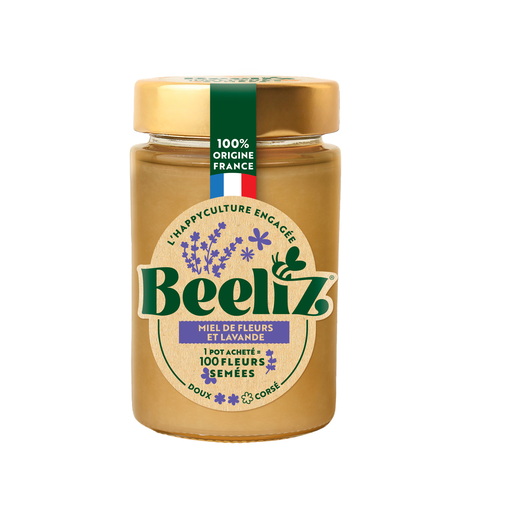 [3088541018200] BEELIZ Miel de Fleurs et Lavande Crémeux 250 g