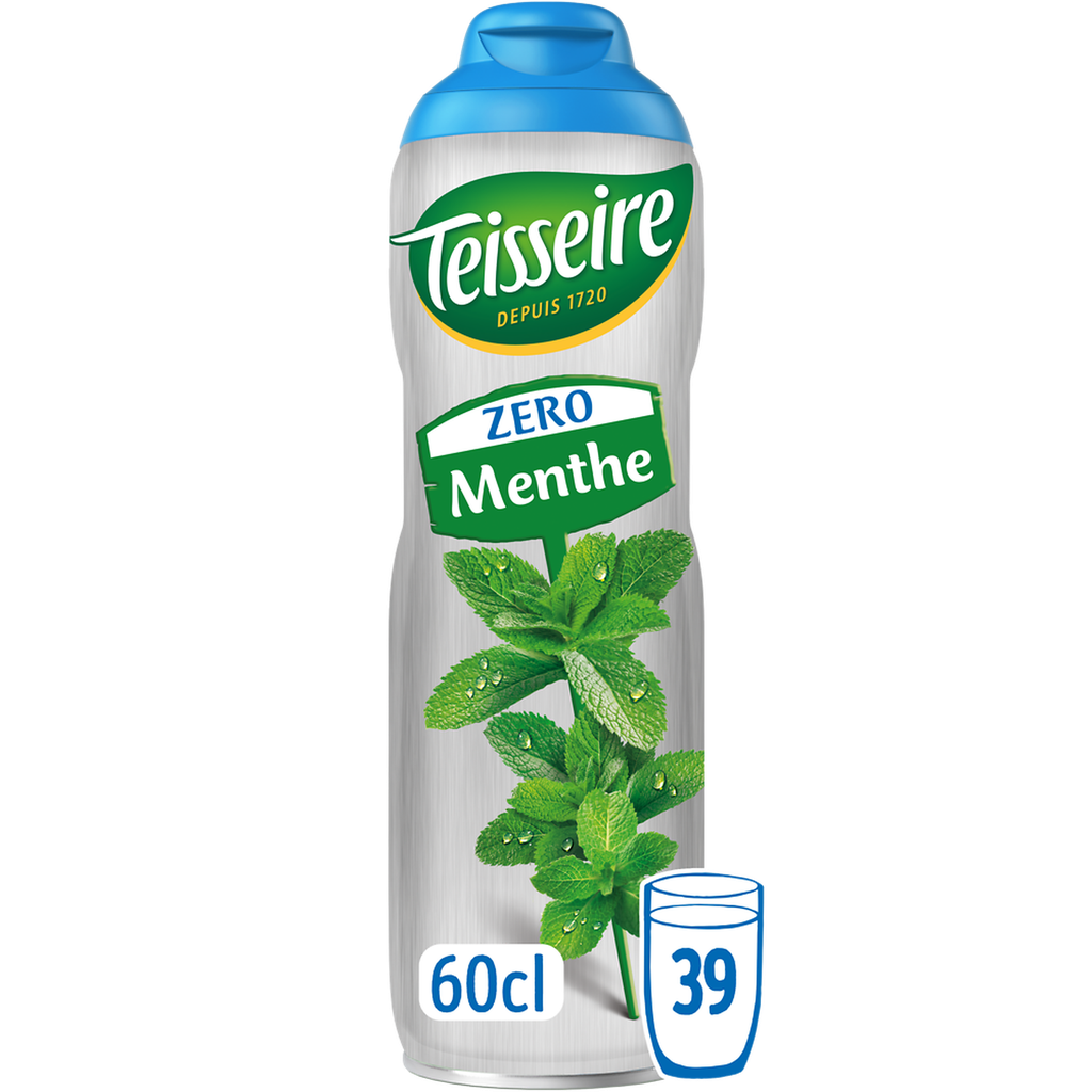 TEISSEIRE Bebida concentrada para diluir Menta verde Zero açúcares 0.6 L