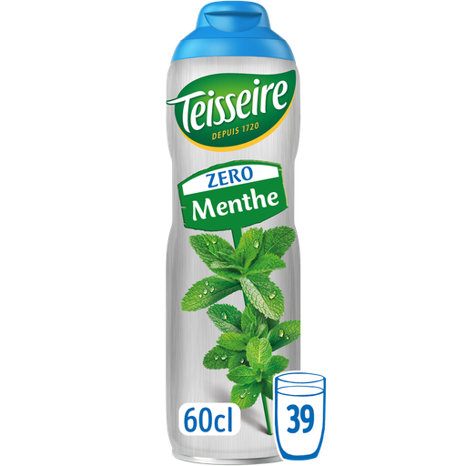 [3092718637958] TEISSEIRE Boisson concentrée à diluer Menthe verte Zéro sucres 0.6 L