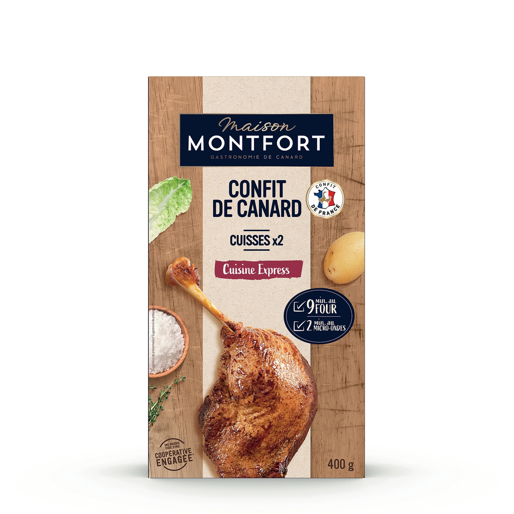 MONTFORT Cuisse de canard confite du Sud-Ouest, 400 g