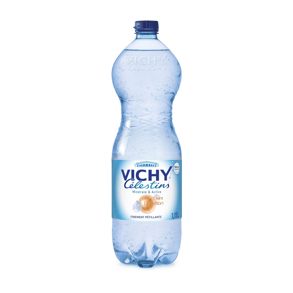 VICHY Água mineral natural com gás CELESTINS 6 x 1,15 L