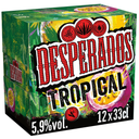 DESPERADOS Tropical Bière aromatisée au Rhum, Fruit de la passion, Citron vert 12 x 33 cl