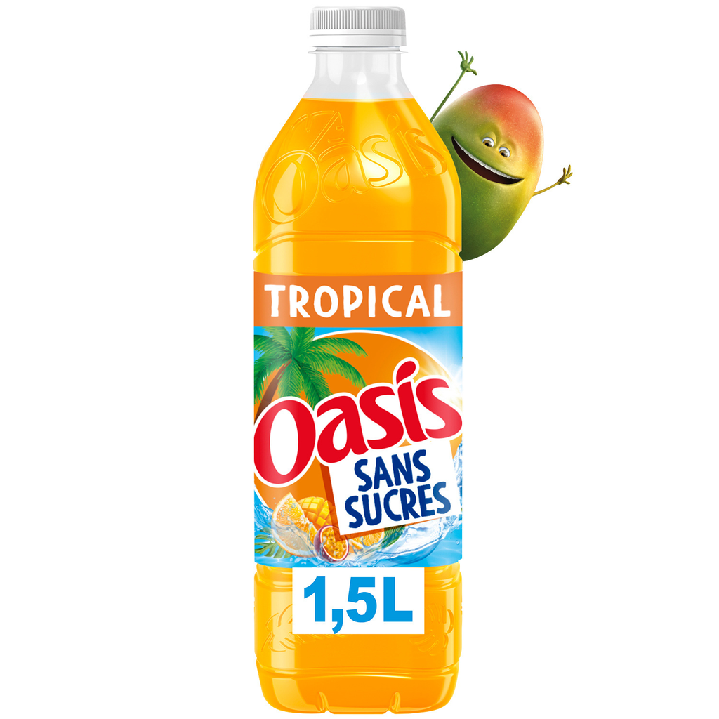 OASIS Bebida de fruta Sem açúcares Tropical 1.5 L