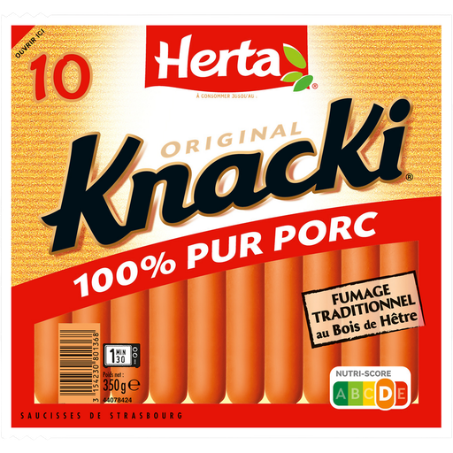 [3154230801368] HERTA Knacki Sausages 100% Pure Pork 350 g