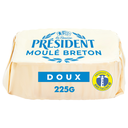 PRESIDENT Manteiga doce moldada 82% MG 225 g