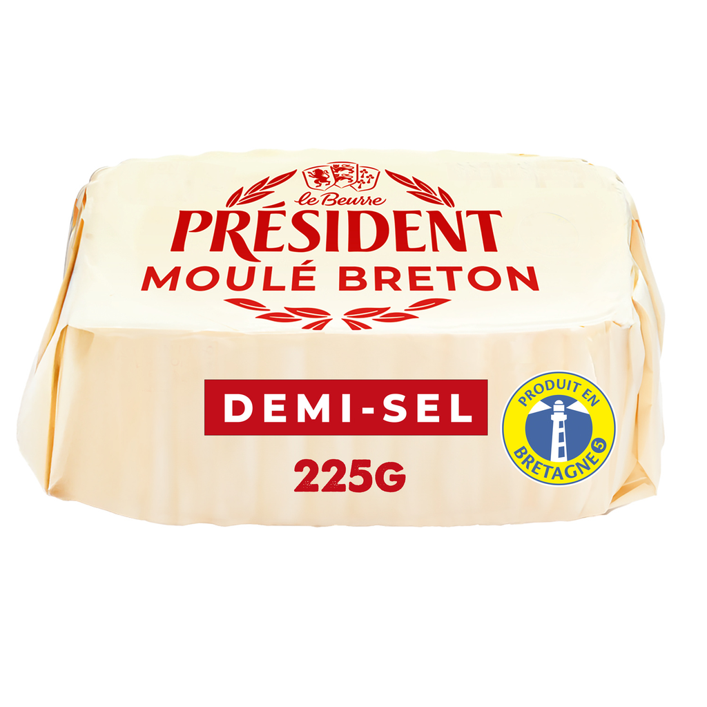 PRESIDENT Mantequilla semisalada 80% MG 225 g