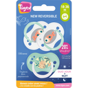 TIGEX Chuchas New Reversible Dia e Noite Silicone 18-36m o lote de 3