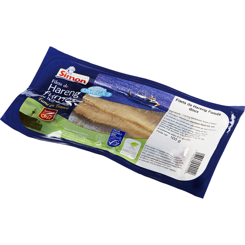 SIMON Filetes de arenque ahumado suave DUTRIAUX 100 g