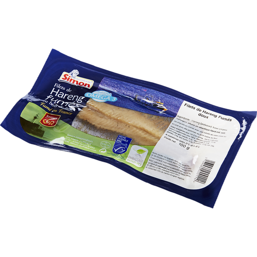 [3164060730943] SIMON Filets de harengs fumés doux DUTRIAUX 100 g