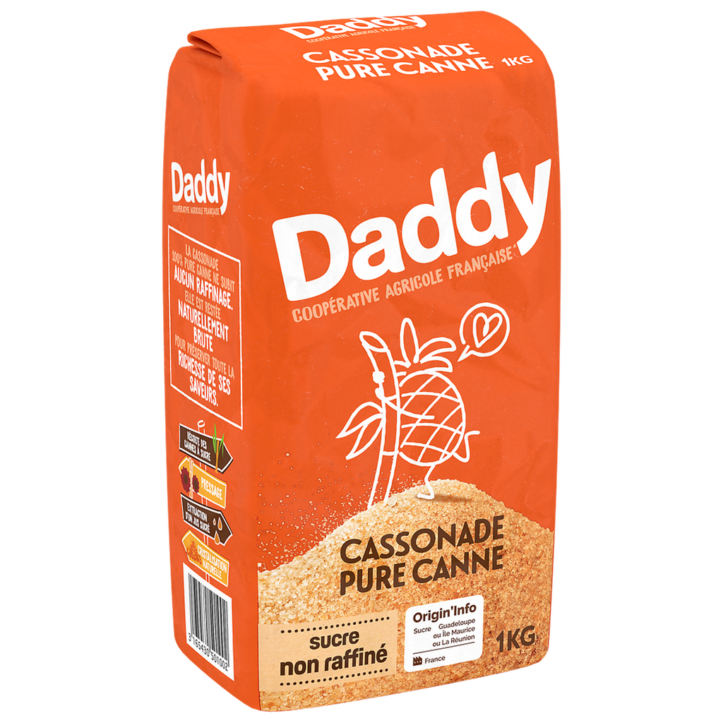 DADDY Açúcar mascavado de cana puro dourado 1 kg