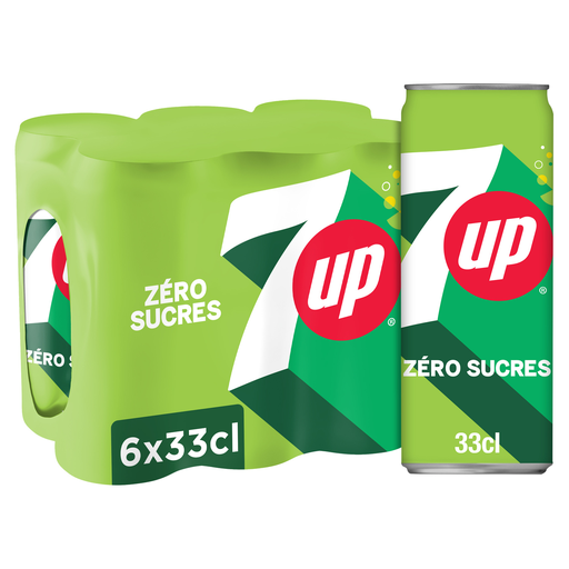 [3168930175926] 7UP Bebida gaseosa con extractos de limón y lima 6 x 33 cl