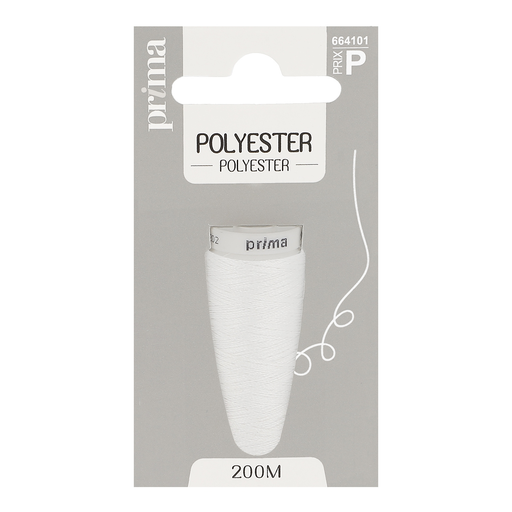 [3031446641011] PRIMA Fio de poliéster branco 200m