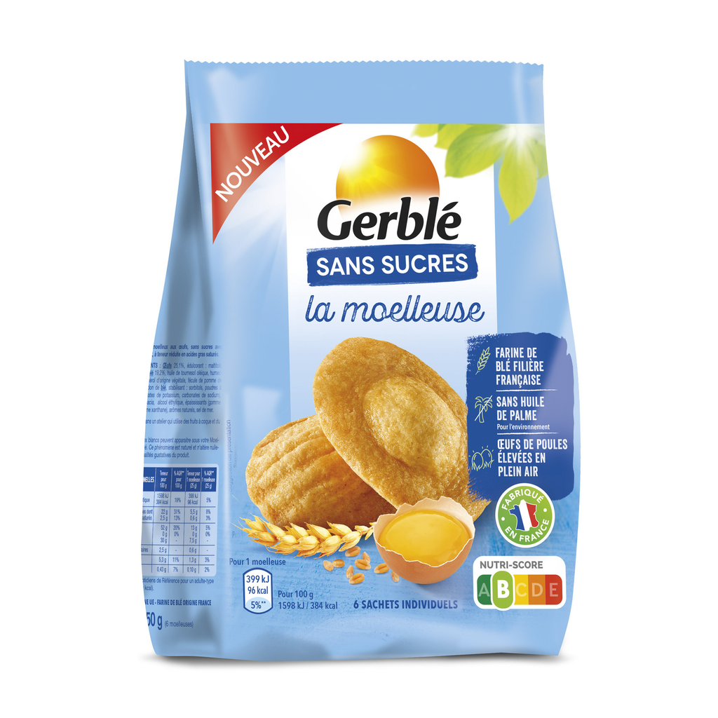 GERBLE Madeleine moelleuse sans sucre 150 g