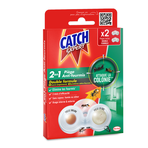 [3178041359214] CATCH Anti-Fourmis Piège 2en1 Expert, 2-pack