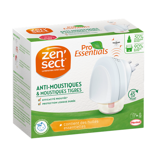 [3178041359368] ZENSECT Anti-Moustique Diffuseur Electrique + Recharge Aux Huiles Essentielles