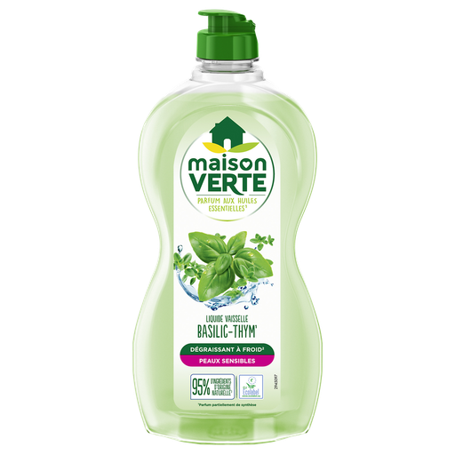 [3178041363259] MAISON VERTE Hypoallergenic Dishwashing Liquid Basil and Thyme 500 ml