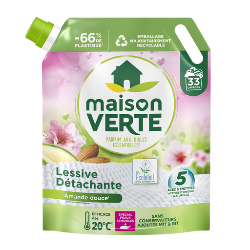 [3178041363778] MAISON VERTE Almond Scent Stain Remover Liquid Detergent 1.485 L
