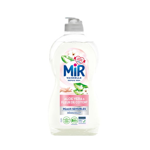 [3178041363839] MIR Concentrated Hypoallergenic Dishwashing Liquid Aloe Vera and Cotton Flower 450 ml