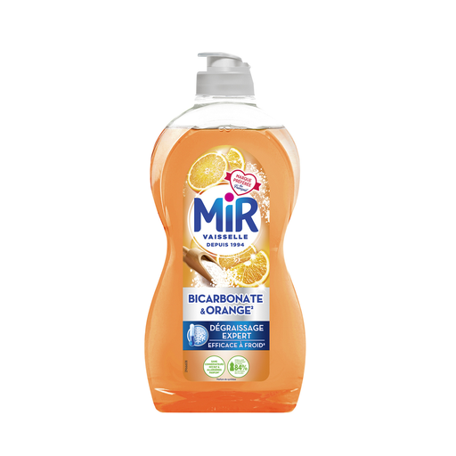 [3178041364003] MIR Lavavajillas líquido desengrasante experto bicarbonato y naranja 450 ml