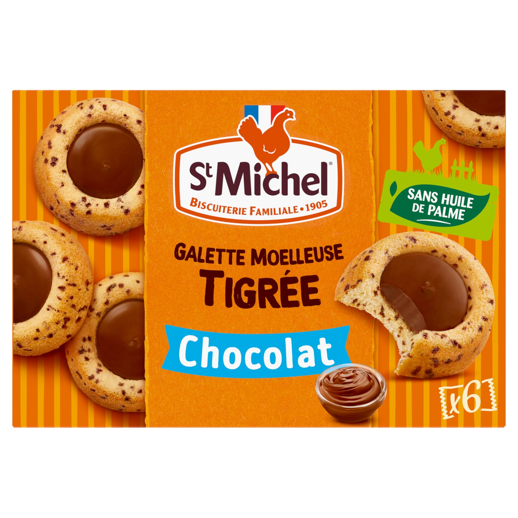ST MICHEL Galleta esponjosa tigre al chocolate 180 g