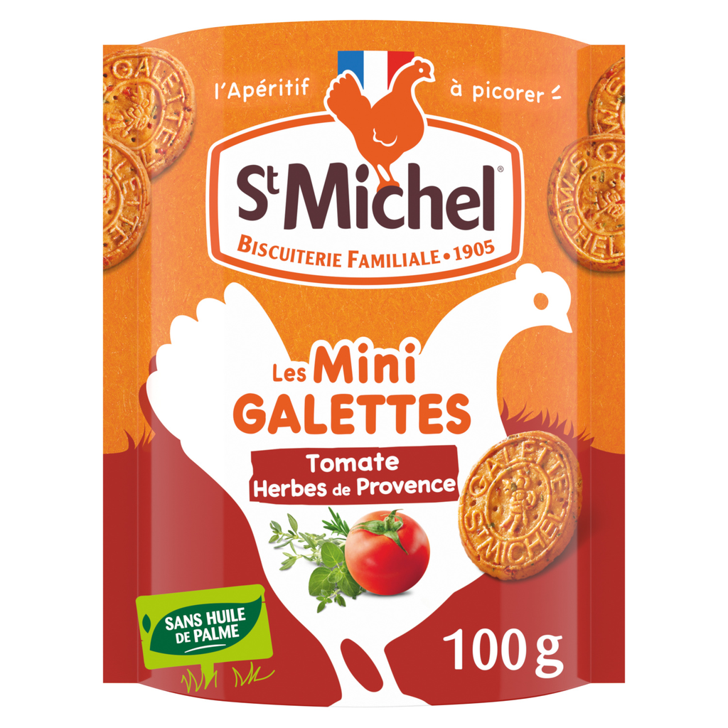 ST MICHEL Savory mini galettes tomato herbs of Provence 100 g