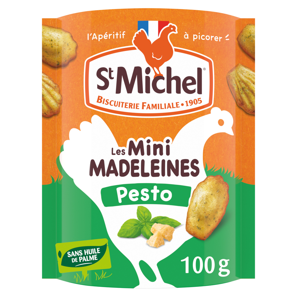 ST MICHEL Mini soft pesto and basil madeleines 100 g