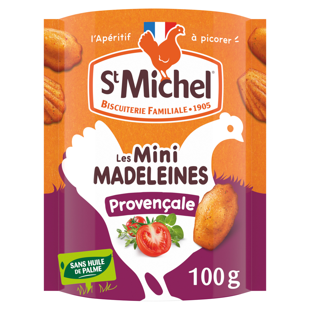 ST MICHEL Savory Mini Madeleines Tomato Herbs de Provence 100 g
