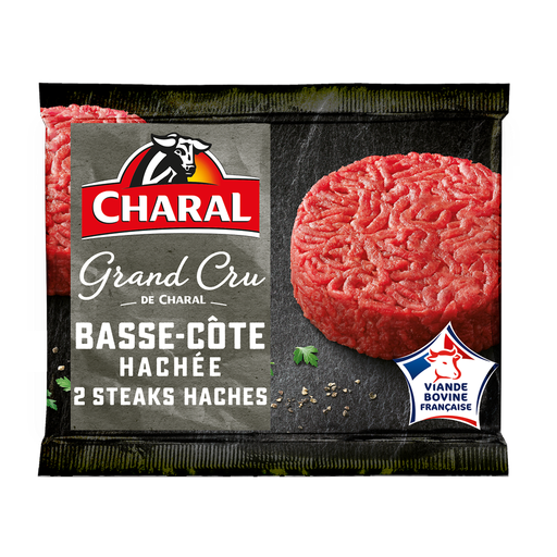 [3181238911072] CHARAL Steak haché Basse côte Grand Cru 2 x 130 g