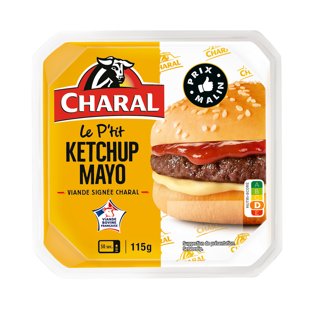 CHARAL Hamburguesa Le Petit ketchup mayo 115 g