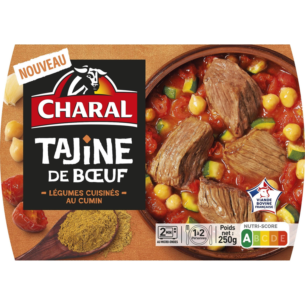 CHARAL Tajine de boeuf, VBF 250 g
