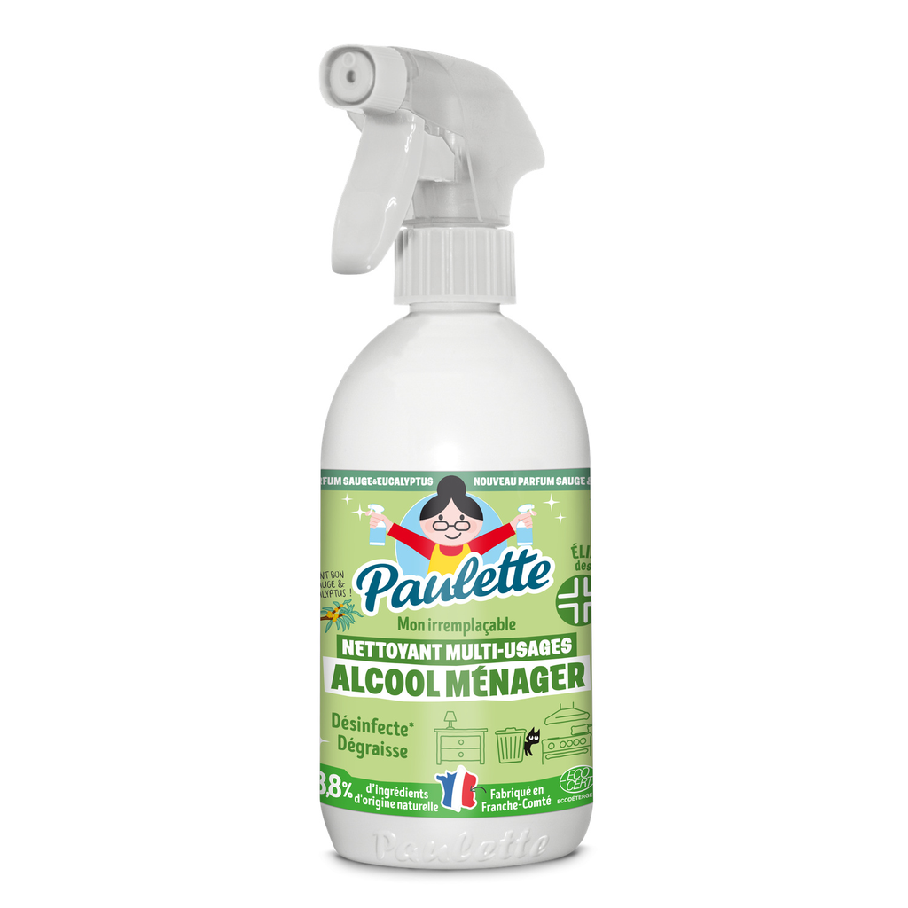 PAULETTE Nettoyant Ménager Multi-Surfaces Désinfectant Eucalyptus 500 ml