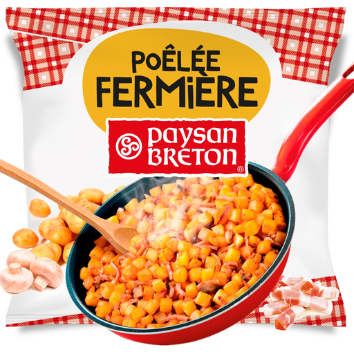 [3184034272972] PAYSAN BRETON Poêlée Fermière Pommes de Terre, Champignons, Oignons et Lardons 750 g