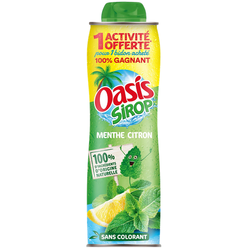 [3217690063247] OASIS Mint and Lemon Syrup 75 cl
