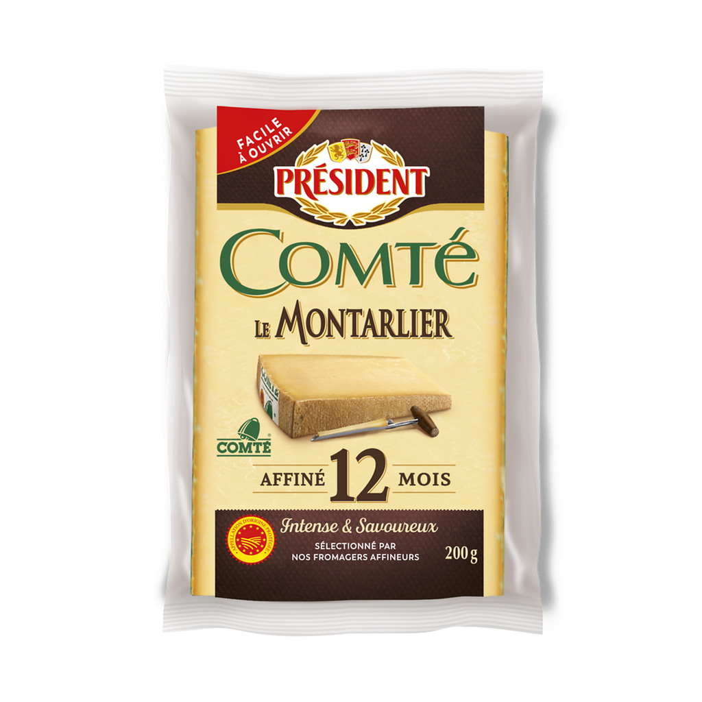 PRESIDENT Comté Le Montarlier AOP affiné 12 mois 200 g