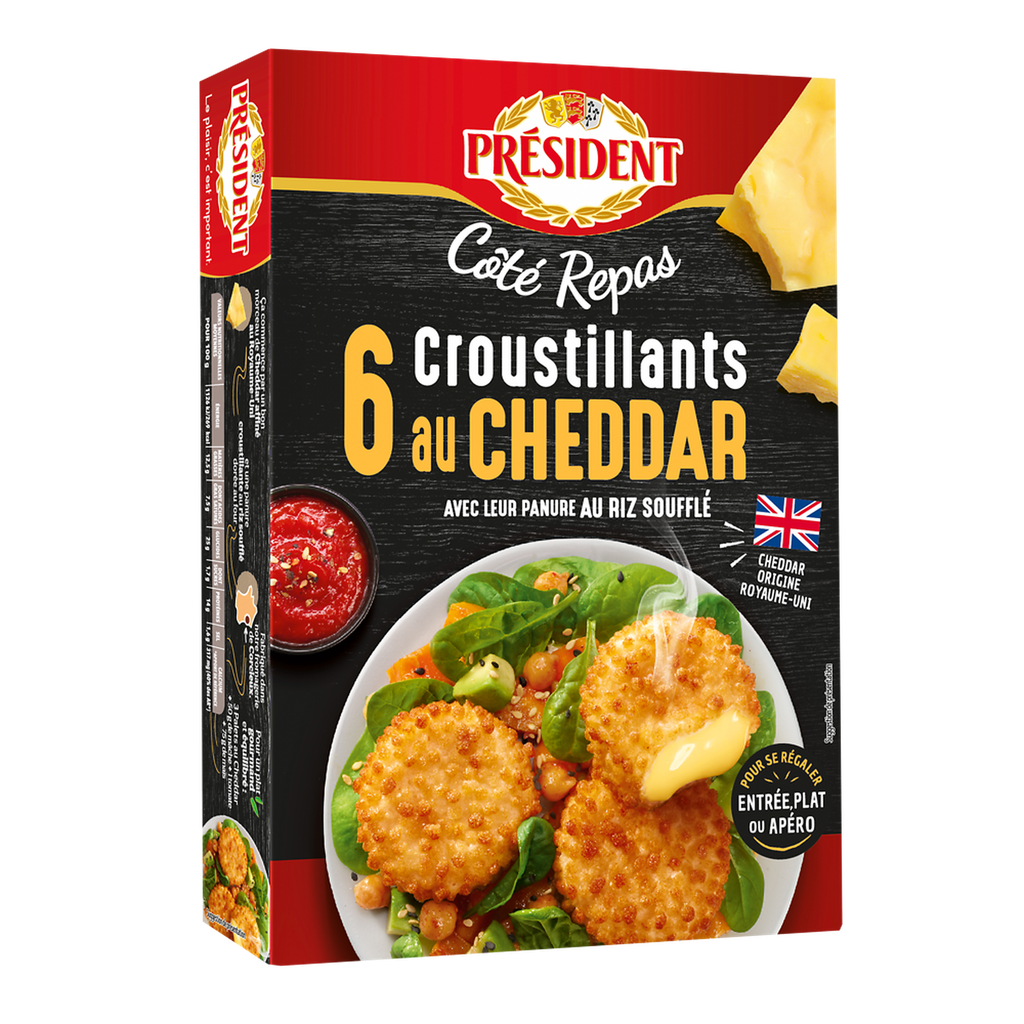 PRESIDENT Crocantes de cheddar 150 g