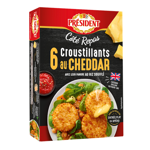 [3228022220054] PRESIDENT Cheddar Crispy Bites 150 g