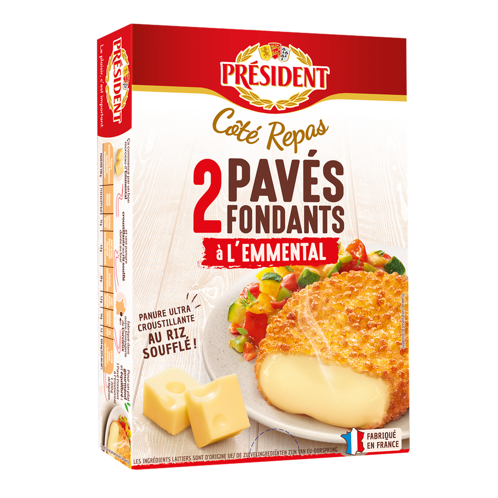 PRESIDENT Breaded Melting Cheeses Emmental and Mozzarella 200 g