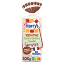 HARRY'S Pan de molde 100% integral sin corteza sin azúcares añadidos sin aditivos 500g