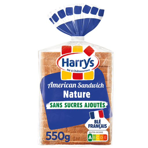 [3228857002184] HARRY'S American Sandwich Pan de molde natural sin azúcares añadidos 14 rebanadas 550 g
