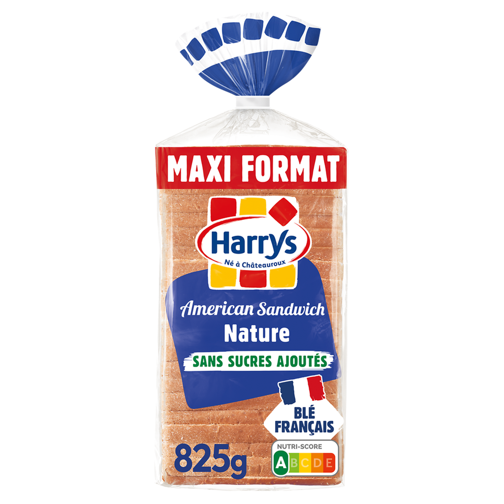 HARRY'S Pan De Molde American Sandwich Nature Sin Azúcares Añadidos 825 g