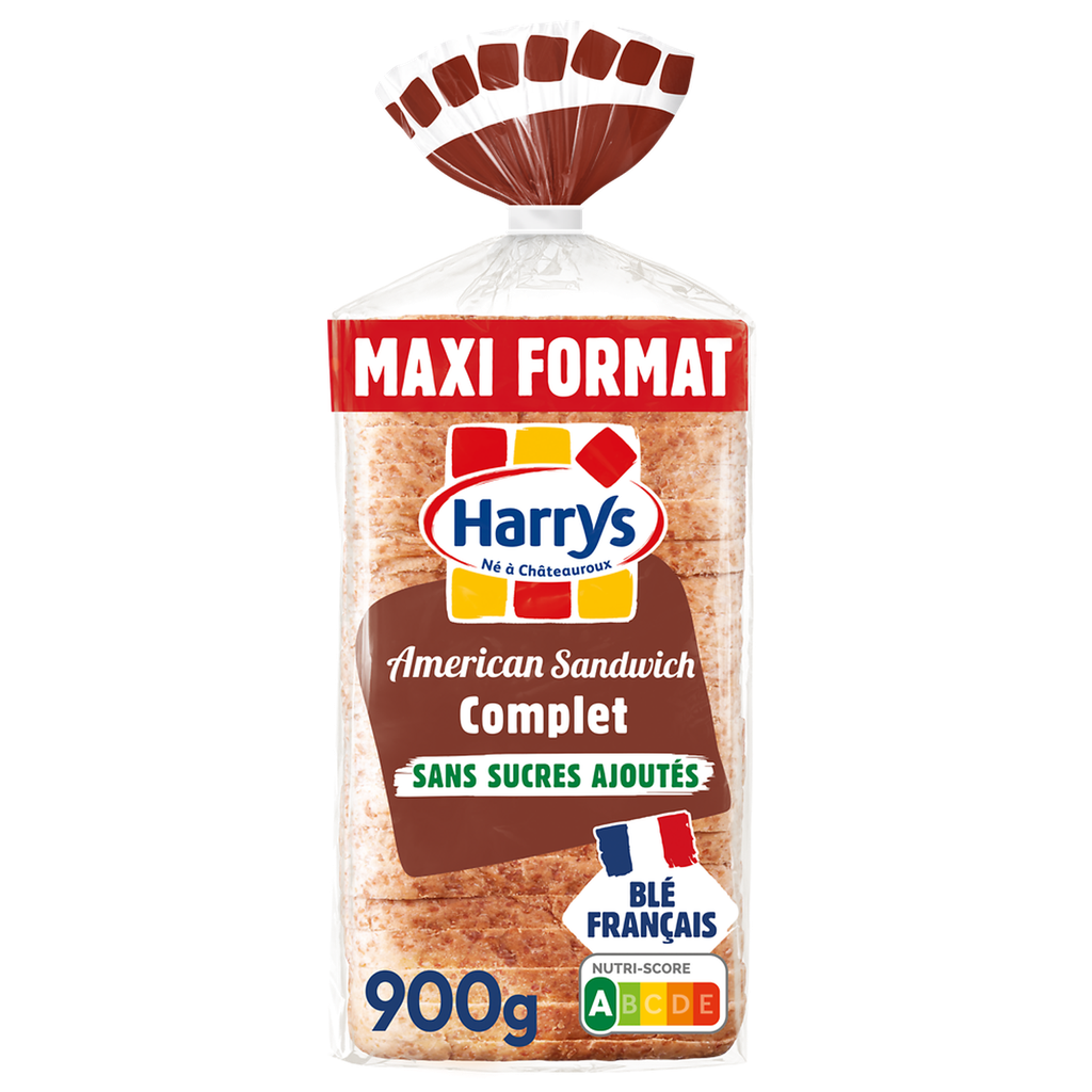 HARRY'S Pan de Molde American Sandwich Integral Sin Azúcares Añadidos 900 g