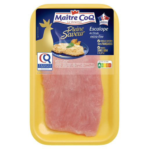 [3230890009983] MAITRE COQ Extra fine turkey escalope 120 g