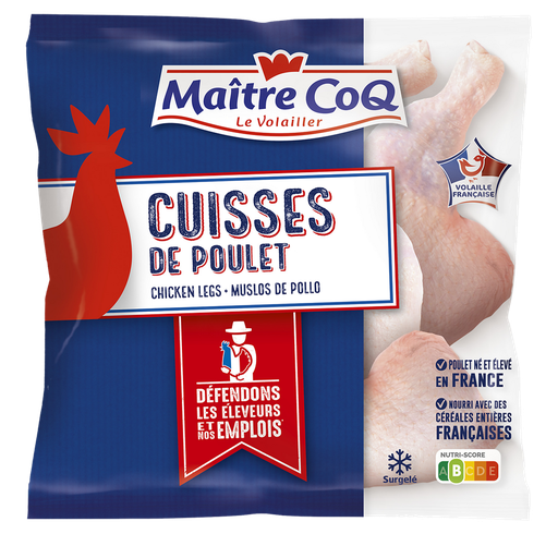 [3230890011764] MAITRE COQ Cuisses de poulet avec portion de dos 15%mg 1.4 kg
