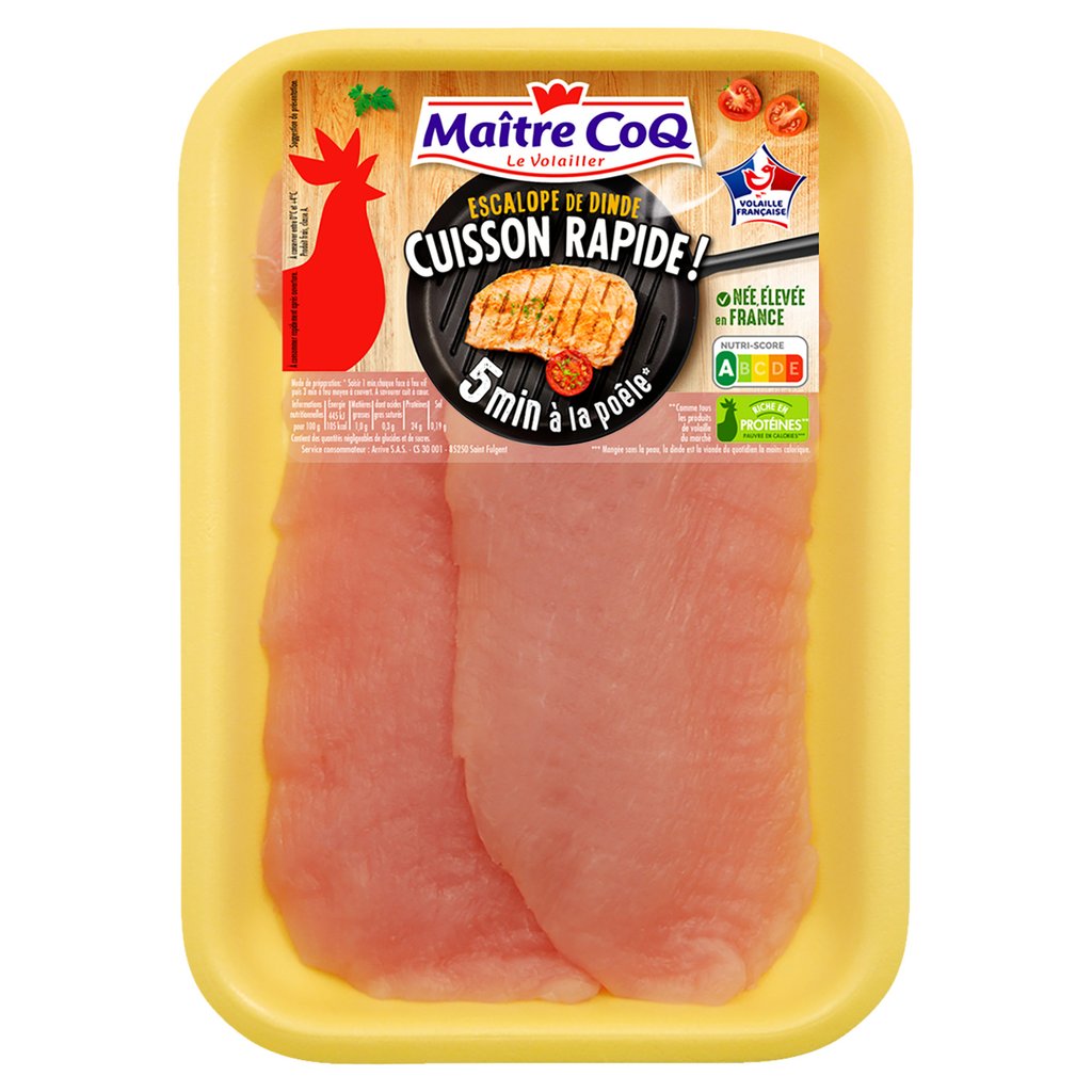 MAITRE COQ Fine Turkey Escalopes X2 240 g