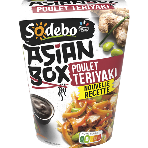[3242271001608] SODEBO Asian Box Chicken Teriyaki Noodles 350 g
